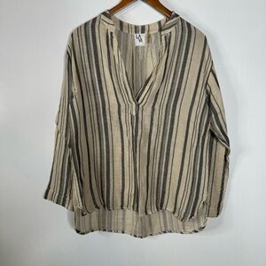 La Vi by‎ Sam & Lavi Striped Blouse Size Small